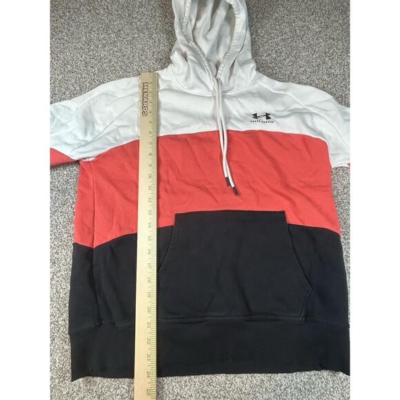 Under Armour Hoodie Womens Medium Pink Sweatshirt Sweater Loose Spell Out A9* - Picture 4 of 7